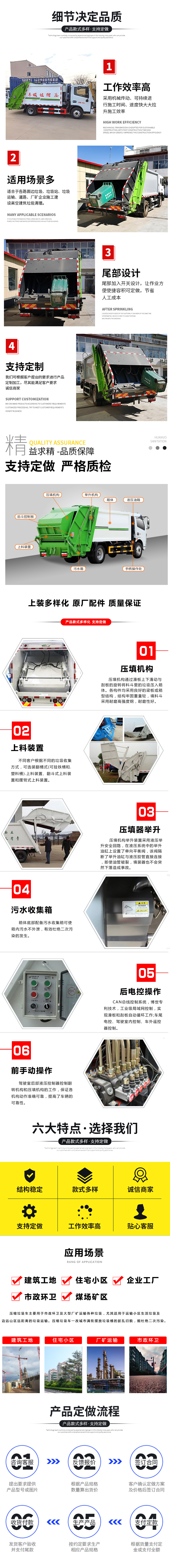 國六4.5方 藍牌凱馬瑞航 側裝壓縮垃圾車(chē)